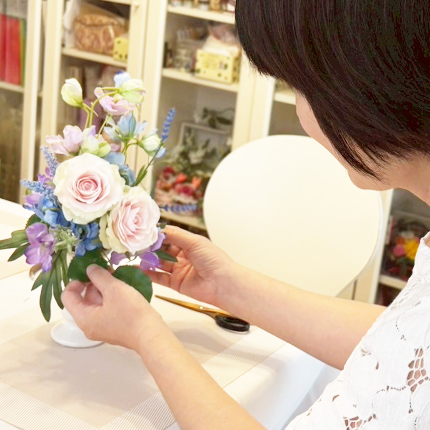 故人の好きだったお花での制作も可能